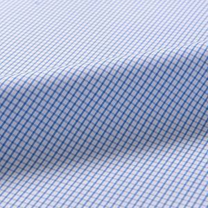 Style Inspo Thomas Mason Wrinkle Resistant Blue Grid Twill Cotton 70s Lightweight