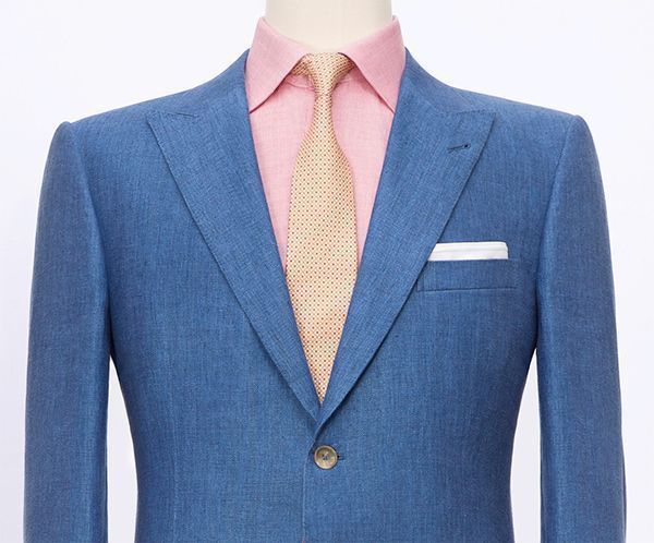 Suit Lapel Styles Peak Lapel Style Blue Jacket Wool Linen