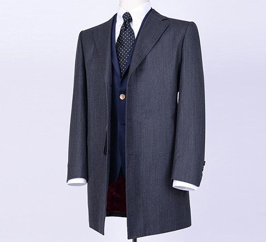 Charcoal Grey Overcoat Office Coat