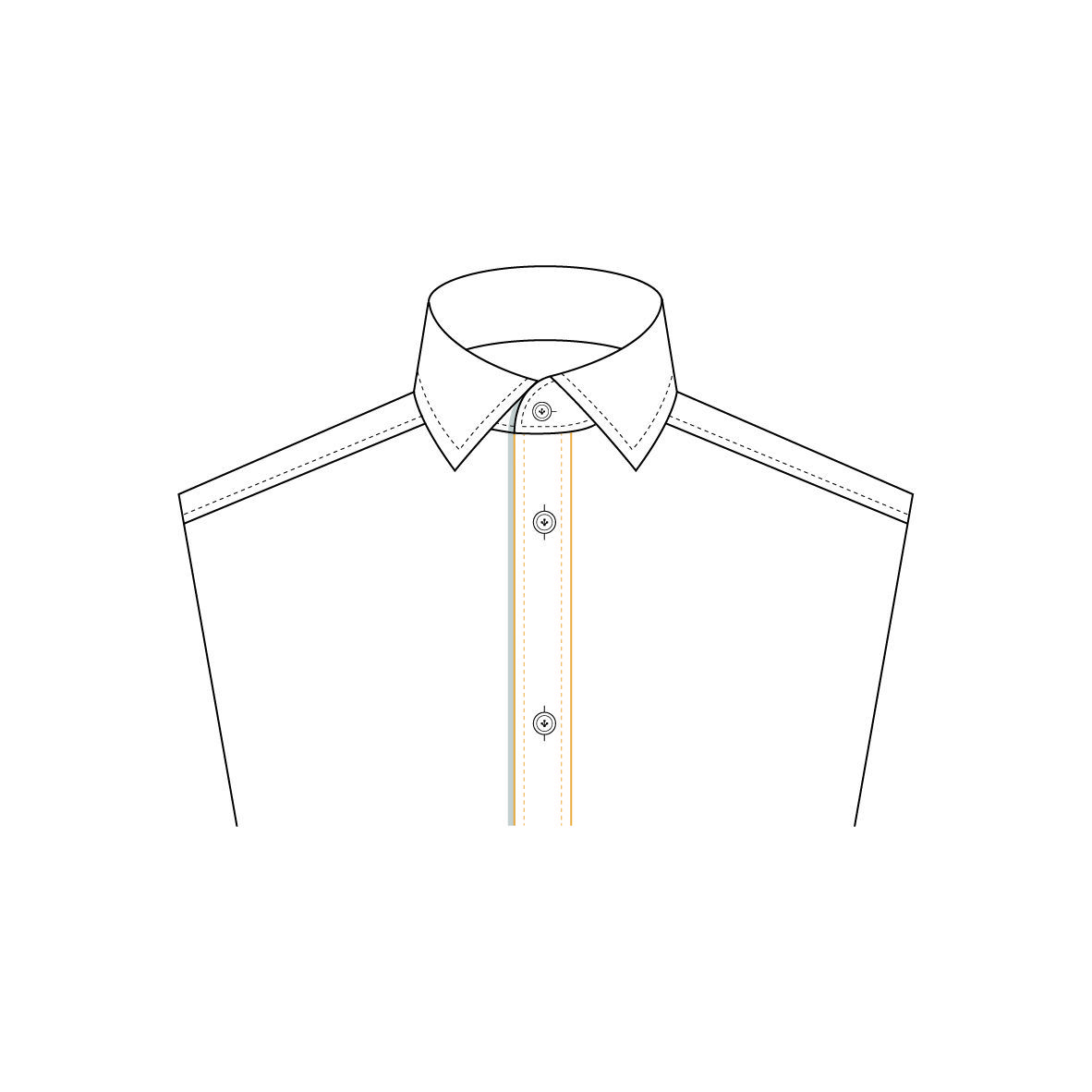 Senszio Garment Finals V1 Shirt Front Placket Front