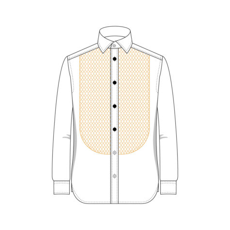 Senzio Garment Finals V2 Shirt Bib Front With Stud Holes