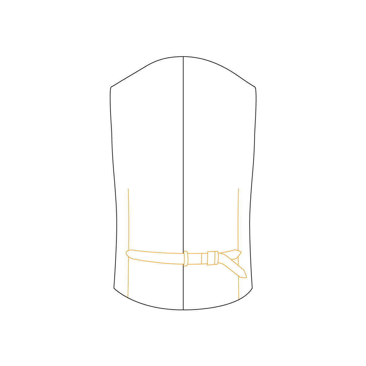 Waistcoat Back Fabric Back With Fabric Strap