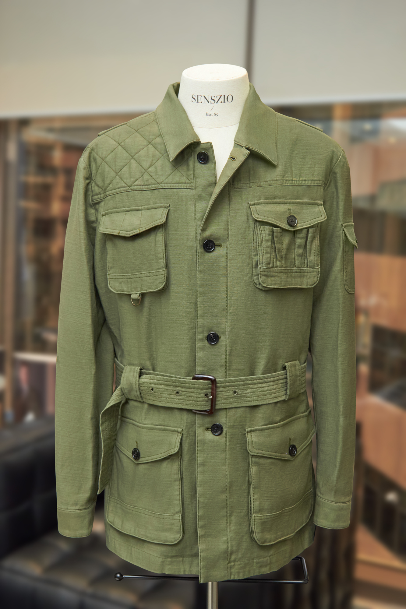 Custom tailored safari jackets, a highly versatile outwear garment, part of Senszio