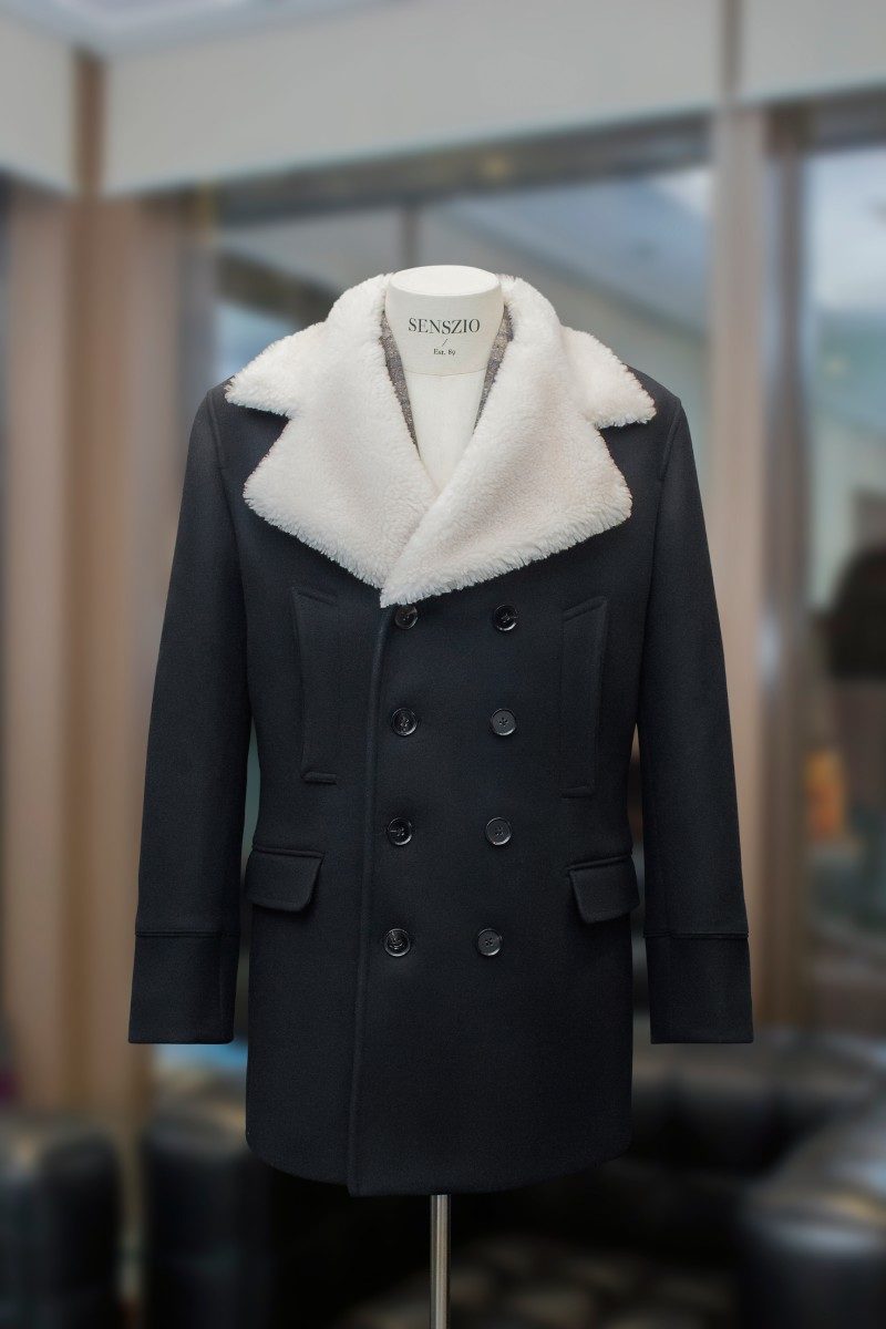 Sheepskin discount pea coat