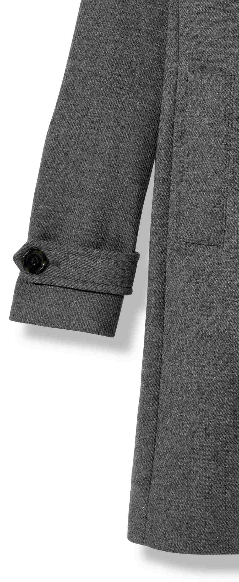 Peacoat Sleeve with One Button Tab
