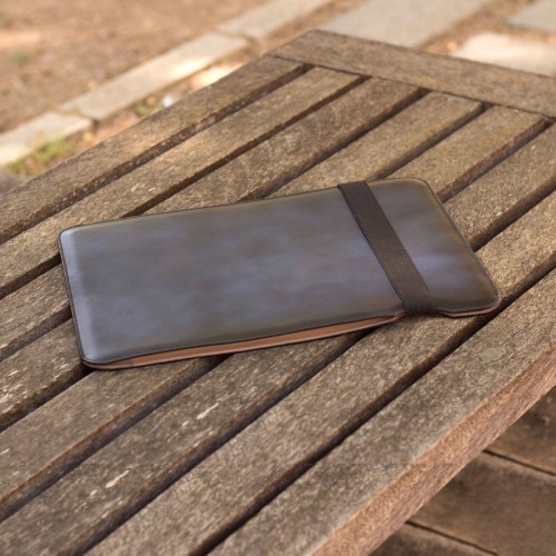 Leathergoods Mac Case Navy Painted Calf